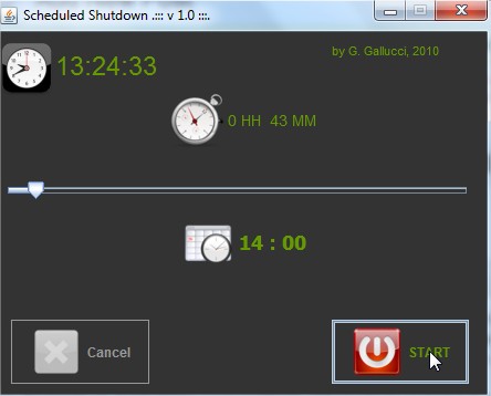 how to shutdown pc in specific time