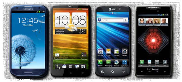 top android smartphones for 2012