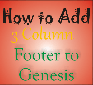 how to add footer to genesis child theme