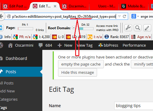 discover wp tag id