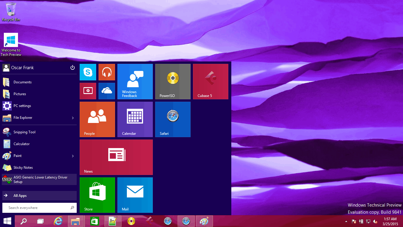 Start Menu on Windows 10