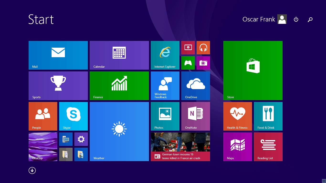 Start Screen in Win 10 Technical Preview