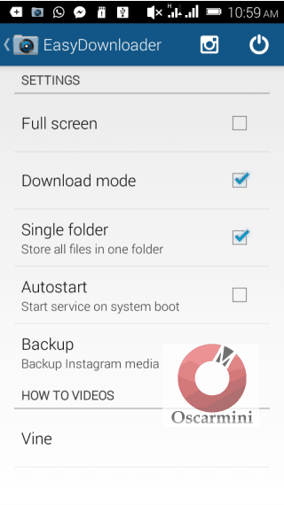 Easy Downloader app UI