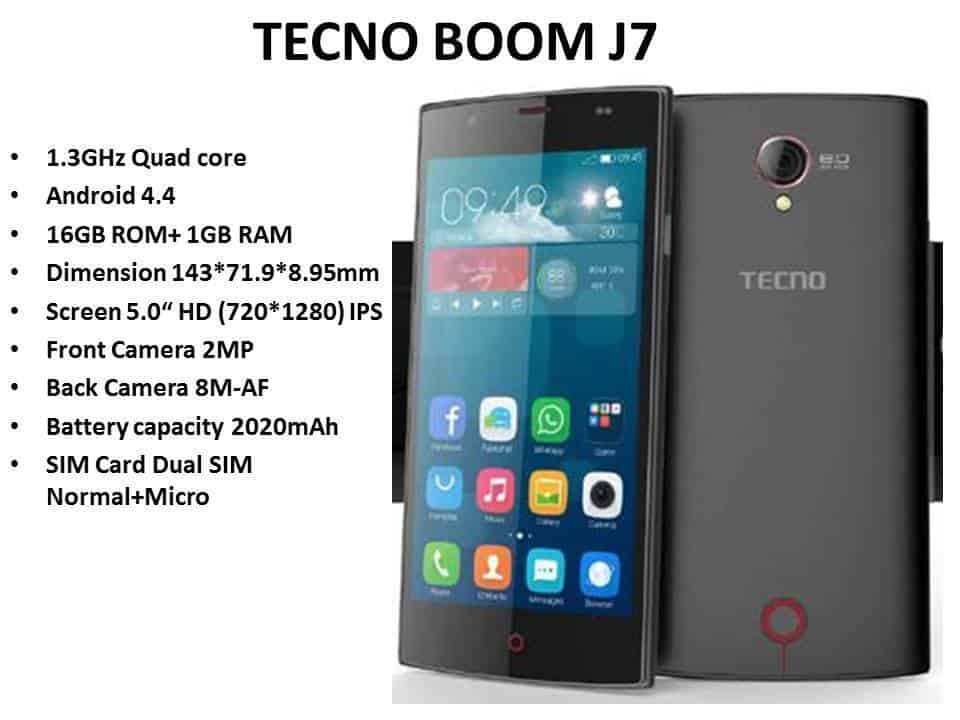 Price of the Tecno Boom J7 in Nigeria