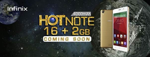 Infinix Hot Note with 2GB RAM