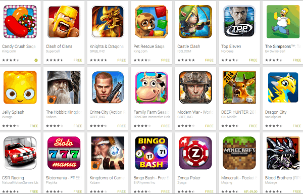 Play Store Games Trial