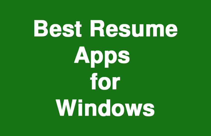 Best Resume Apps for Windows