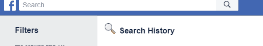 facebook search history