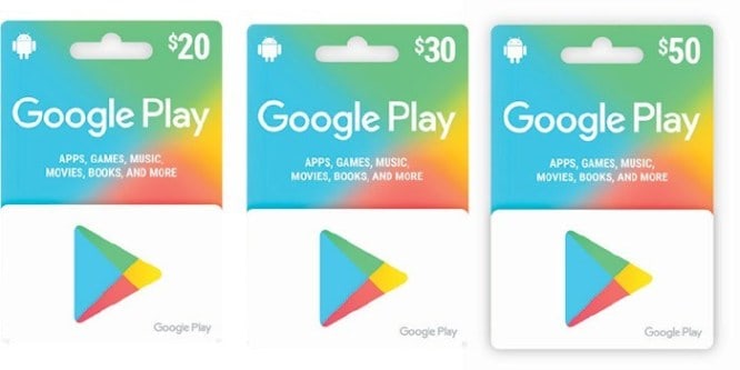 how to use a google play gift card