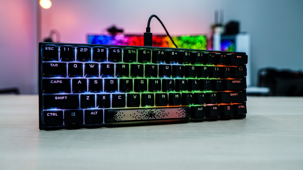 The CORSAIR K65 RGB Mini Flavor Rush Keyboard Collection